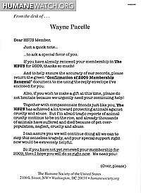 2009 hsus membership renewal letter humanewatch membership renewal letter